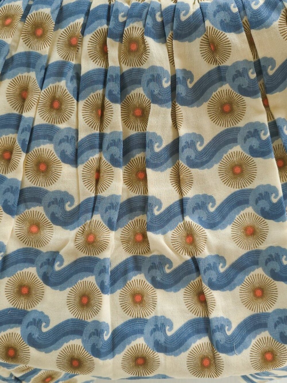 Kate Quinn Women's Ocean Sun Shirred Skirt 100% Organic Cotton Gauze KQ - Picture 3 of 8